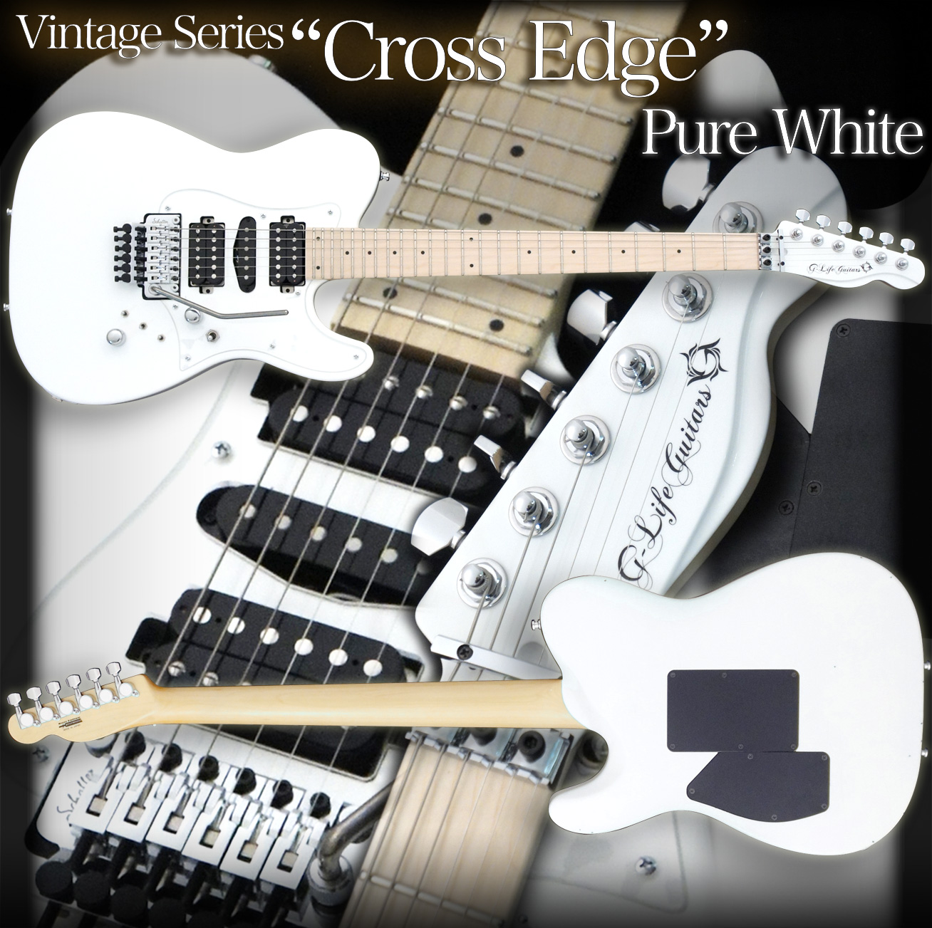 G-Life Guitars /-Vintage Series-“Cross Edge” / Pure White -Maple-
