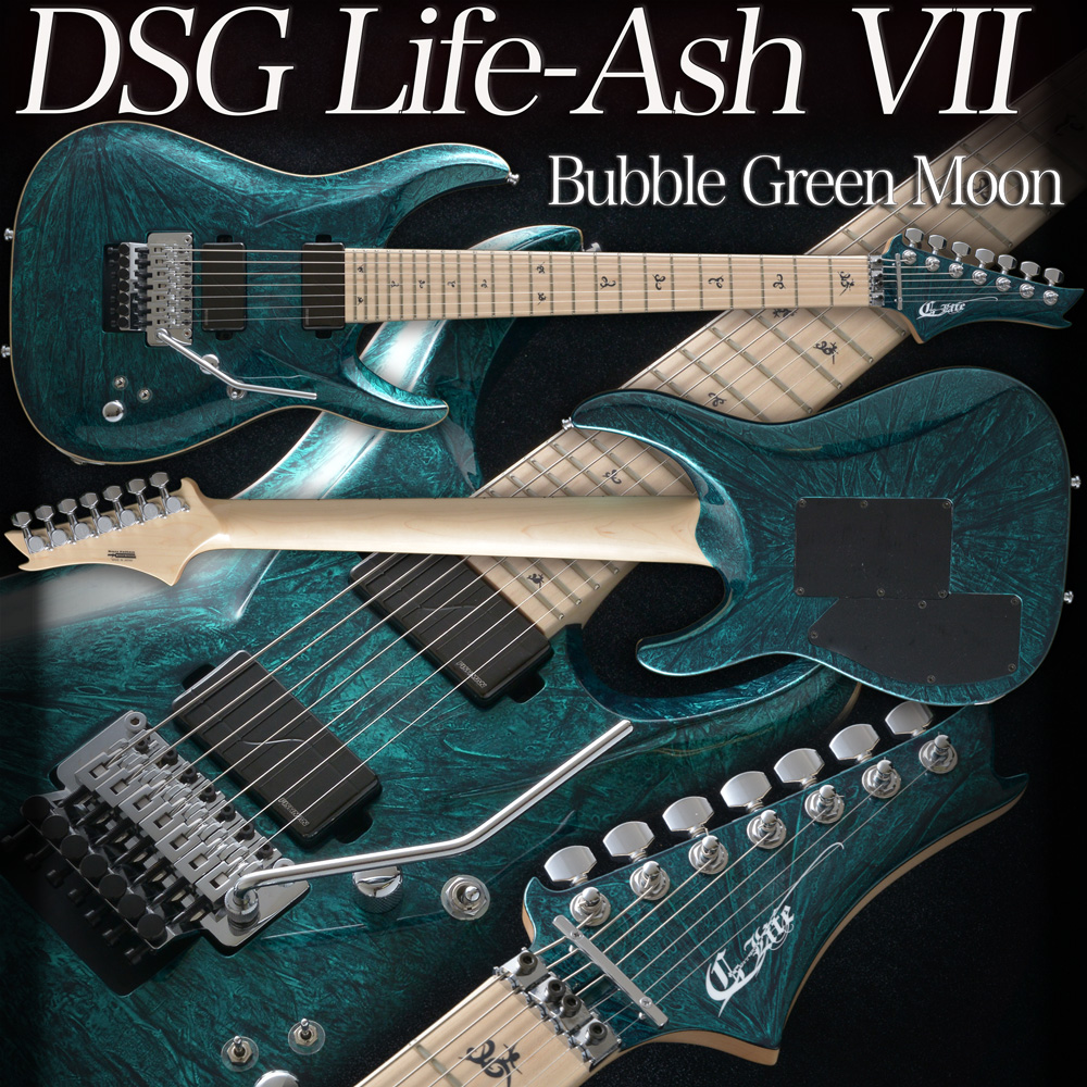 G-Life Guitars /DSG Life-Ash Vll - Bubble Green Moon -