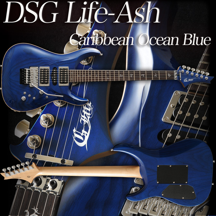 G-Life Guitars / DSG Life-Ash Caribbean Ocean Blue