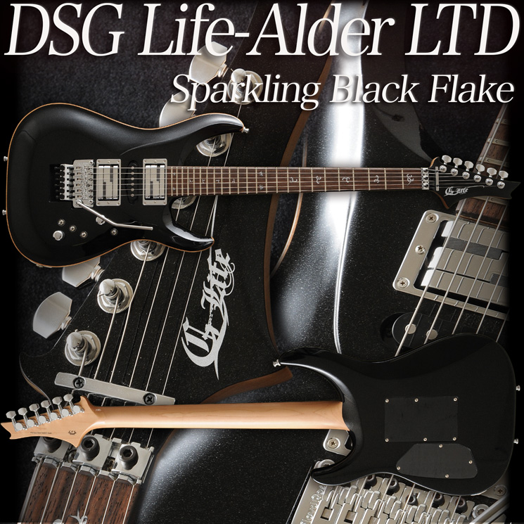 G-Life Guitars / DSG Life-Alder Limited Sparkling Black Flake